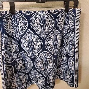 Gretchen Scott Designs Blue and White Mini Skirt